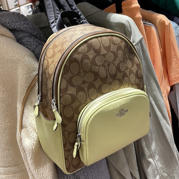 Coach Court Backpack In Signature Canvas
SV/Khaki/Pale Lime - Picture 14 of 16